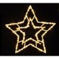 Led Fensterbild mit Dual Timer - Stern - Weihnachts Fenster Deko Silhouette warm weiß beleuchtet