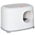 PawHut Katzentoilette mit kompaktem Design bunt 55L x 40B x 39H cm