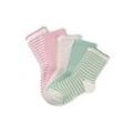 5 Paar Socken - Creme/Gestreift - Gr.: 35-38