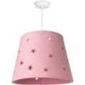 Kinderleuchte Kinderlampe Kinderzimmer Pendelleuchte Stoff Sterne Jungen Mädchen Pendelleuchte, Pink - Paco Home