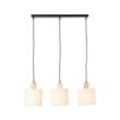 BRILLIANT Lampe, Pia Pendelleuchte 3flg Balken schwarz/natur, 3x A60, E27, 40W, Holz aus nachhaltiger Waldwirtschaft (FSC)