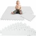 9 Teile Spielmatte Baby Puzzlematte - 30x30 Krabbelmatte Bodenmatte Kinderzimmer