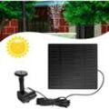 Froadp 1.2W Solar Teichpumpe Brunnenpumpe Solarpumpe Gartenbrunnen Wasserspiel Fontäne Pumpe Springbrunnen (7V, Quadrat)