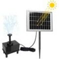 Solar Springbrunnen Teichpumpe - 2W Solarpumpe Wasserpumpe Fontäne mit 4 Verschiedenen Düsen für Garten, Kleiner teich, Vogelbad, Fisch-Behälter,