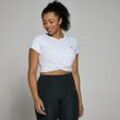 MP Damen Power Kurzarm-Crop-Top — Weiß - XXS