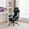 WOLTU Bürostuhl Gaming Stuhl mit Taschenfederkissen Ergonomischer Gaming Chair mit Fußstütze, breiter Sitz Bürostuhl 150 kg belastbar Computerstuhl,