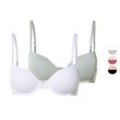 esmara® Damen Bügel-BHs, 2 Stück, gepaddete Cups