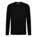 Strick Pullover in schwarz unifarben, schwarz, S
