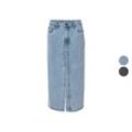 esmara® Damen Jeansrock, Midi-Länge, mit Gehschlitz