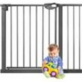 Türschutzgitter Treppenschutzgitter ohne Bohren, Türgitter Baby Absperrgitter, Kindersicherung Treppe Schutzgitter für Kinder und Hunde, Auto-Close,