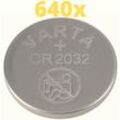 640x Varta Lithium 3V CR2032-P Bulk 3V/220mA lose cr 2032 vpe