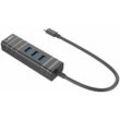 LINDY Lindy USB 3.1 Hub & Gigabit Ethernet Adapter USB Typ C (43249)