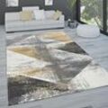 Paco Home - Teppich Wohnzimmer Kurzflor Pastell Vintage Look Abstraktes Muster Versch. Styles 120x170 cm, Gelb