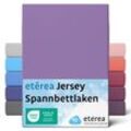 Comfort Jersey Spannbettlaken Violett 180x200 cm - 200x200 cm - Violett - Etérea