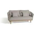 Garten Couch MALIBU 2-Sitzer Gartensofa Sofa Couch - Beige