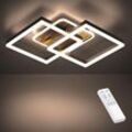 Led Deckenlamape Wohnzimmer Vintage Geometrisch, 40W Wohnzimmerlampe mit Fernbedienung Stufenlos Dimmbar 3000-6500K, Deckenleuchte aus Metall für