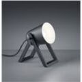 Marc Moderne schwarze Tischlampe mit Holzfuß und Metalldiffusor Trio Lighting