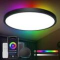 Anten - 24W Smart led Deckenlampe Ø30CM 2800LM rgb Wifi Deckenleuchte mit Fernsteuerung Steuerbar via App Kompatibel Alexa und Google Assistant für