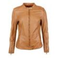 Lederjacke JCC "31024027", Damen, Gr. L, braun (cognac), Obermaterial: 100% Leder / Futter: 100% Polyester, Jacken