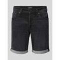 Regular Fit Jeansshorts in unifarbenem Design Modell 'RICK'