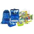 JOLLY Schulranzen-Set ERGONOMIC FLEXI Kunstfaser blau