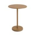 Muuto - Linear Steel Bistrotisch Outdoor, Ø 70 x H 95 cm, burnt orange