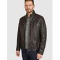 Bugatti Lederjacke Herren, schwarz