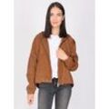 Lederjacke MAZE "4202173" Gr. S, braun (cognac) Damen Jacken