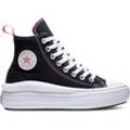 Plateausneaker CONVERSE "CHUCK TAYLOR ALL STAR MOVE CANVAS PLATFORM HI" Gr. 36, schwarz-weiß (schwarz, weiß), Textil, Schuhe