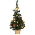 Led Deko Weihnachtsbaum H=45cm 10 Lichter Dekoration Weihnachten xmas wohnen top - gold