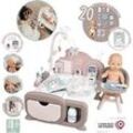 SMOBY Baby Nurse Cocoon Puppen-Spielzimmer 3-in-1 mit Puppe Puppenspielset, Rosa (120)