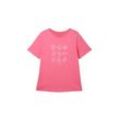 T-Shirt mit Print und Rundhalsausschnitt, pink bedruckt, Gr.46