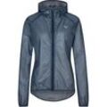 Regenjacke ZIENER "NATINA", Damen, Gr. 46, blau (dunkelblau), Obermaterial: 100% Polyester, Jacken