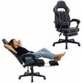 Naizy - Bürostuhl Ergonomisch Office Chair bis 150kg Drehstuhl Höhenverstellbar Schreibtischstuhl mit Fußstütze und Lendenwirbelstütze Bürosessel