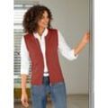 Strickweste CASUAL LOOKS Gr. 54, rot (rostrot) Damen Westen Strickwesten