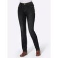 5-Pocket-Jeans CASUAL LOOKS Gr. 20, Kurzgrößen, schwarz (schwarz, denim) Damen Jeans