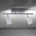 PURE Mira LED-Deckenlampe 2-flammig Remote CCT alu