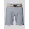 Slim Fit Bermudas mit Glencheck-Muster