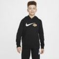 Los Angeles Lakers Club Fleece Essential Nike NBA-Hoodie (ältere Kinder, Jungen) - Schwarz