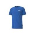 PUMA T-Shirt Essentials T-Shirt mit dezentem Logoprint Herren, blau