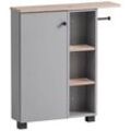 MÖBELPARTNER Badschrank Balto 157452 platingrau, wildeiche 70,7 x 17,0 x 76,8 cm