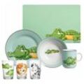 Ritzenhoff & Breker Geschirr-Set mit Kinderbecher Happy Zoo Krokodil 7er Set