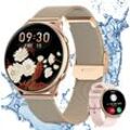 Powerwill Fitness Tracker Uhr für Damen Herren mit Telefonfunktion Smartwatch Watch (mit Wechselarmband aus Silikon cm/1