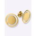 Paar Ohrstecker LADY, gold (gelbgold 375), Ohrringe, Damen, Zirkonia ct, Metall