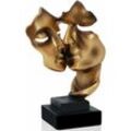 Hiasdfls - Moderne Skulptur, goldene abstrakte Kunstfigur, Wohnzimmerdekoration, Geschenk für Paare, Wohnkulturfigur, Harz