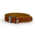 Das Lederband Halsband Weinheim maroon 42 cm, 2 cm