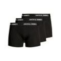 Jack & Jones Boxershorts Set 3er Pack JACANTHONY Trunks Boxershorts Stretch Unterhose (3-St) 3618 in Schwarz, schwarz