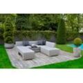 Gartenlounge-Set GARDEN PLEASURE "WELLINGTON", grau, Aluminium, Sitzmöbel-Sets