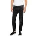 Slim-fit-Jeans REPLAY "ANBASS HYPERFLEX BIO" Gr. 33, Länge 34, schwarz (black) Herren Jeans