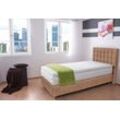 Boxspringbett WESTFALIA SCHLAFKOMFORT, braun, B:115cm L:210cm, Microvelours (100% Polyester), Strukturstoff (77% Polyester und 23% Viskose), Bonnell-Federkern-Matratzenbezug: 100% Polyester, Kaltschaum-Matratzenbezug: Frottee 100% Polyester, Komplettbetten, Boxspringbett